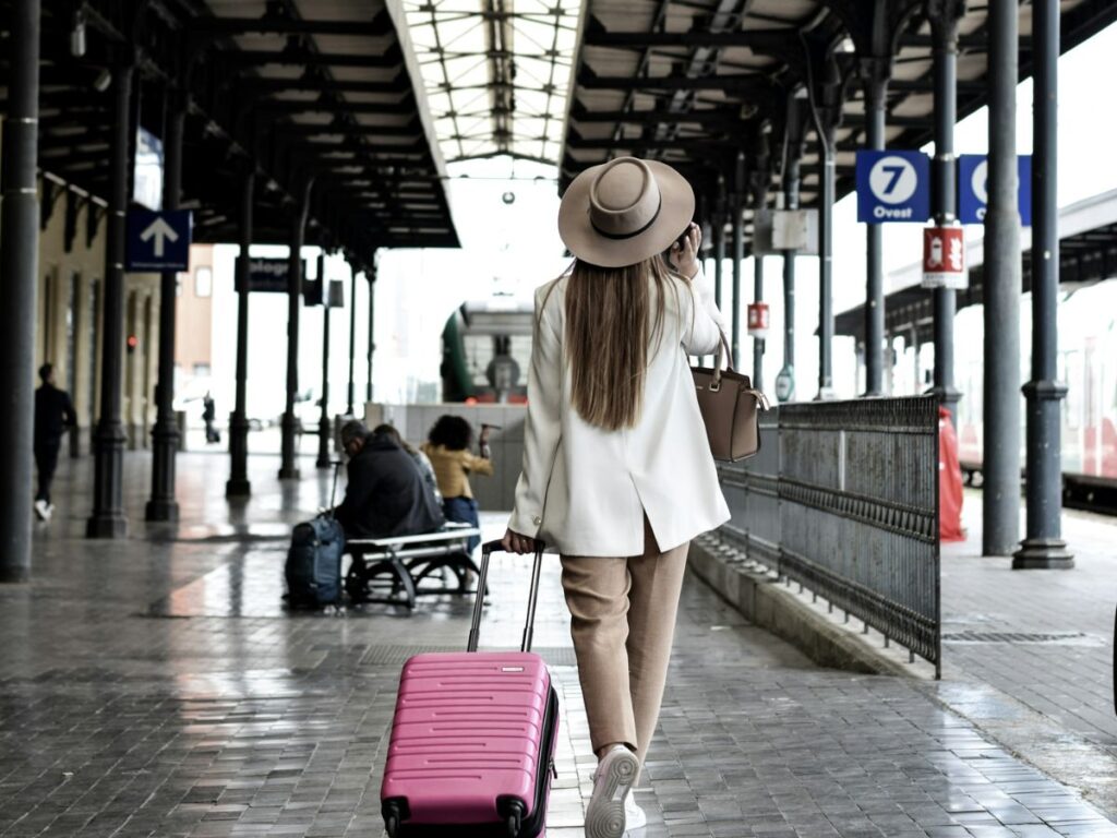 Woman with suitcase